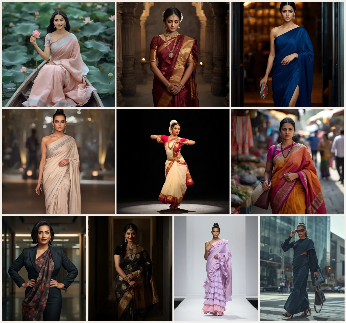 Best 10 Stylish Girl Prompt Generator AI Image Prompts for Fashionistas – Saree Prompts AI prompt collection