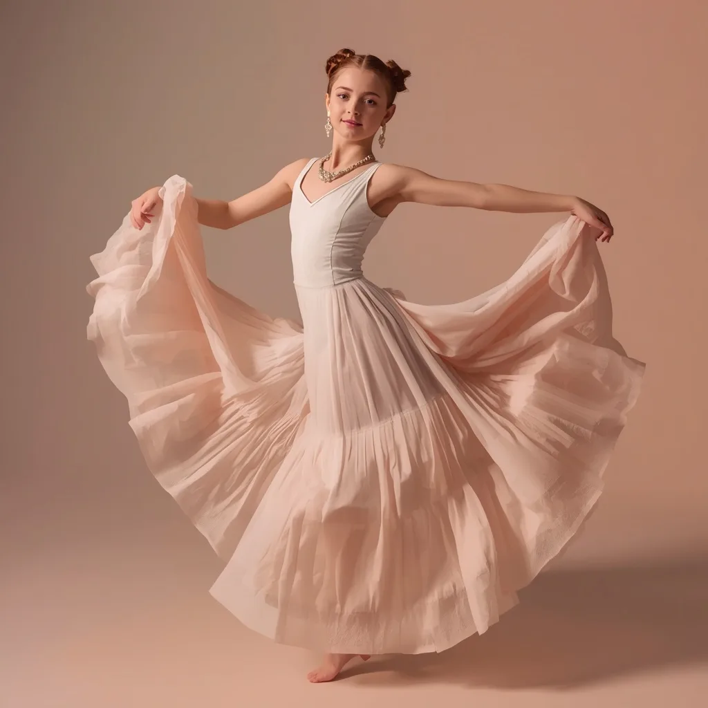 Graceful Western Girl with Flowing Fabric Dance – Girl's Prompts AI prompt example