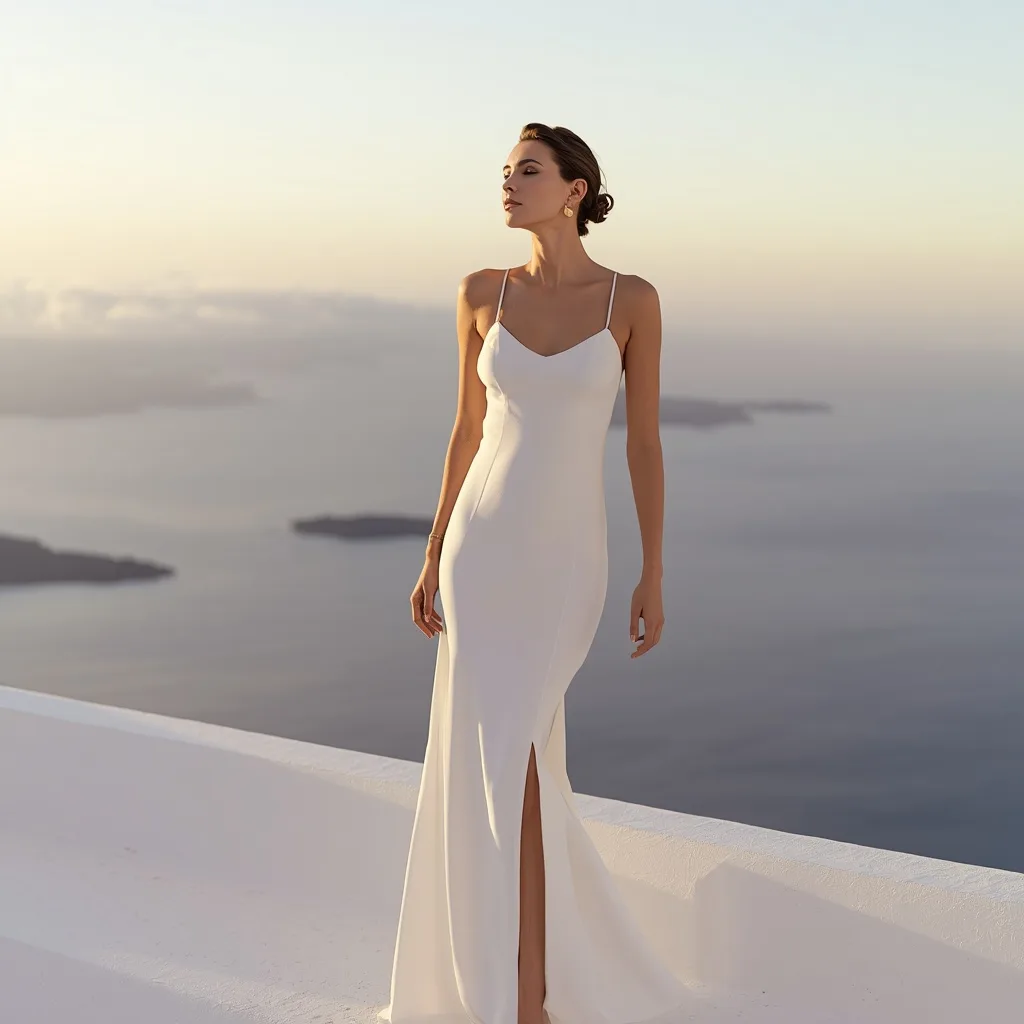 Sophisticated Simplicity in a White Maxi Dress – Women's Prompts AI prompt example