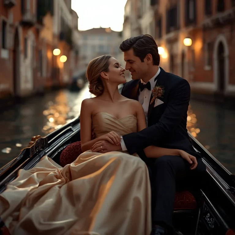 A Romantic Couple in Elegant Evening Wear in Venice | Prompt seen trending boy 2026 ChatGPT