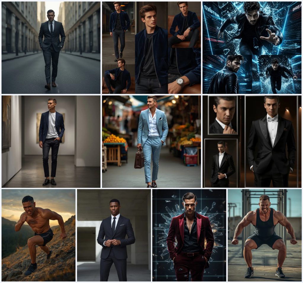 New 10 Ultra Realistic AI Prompts for Men’s Cinematic Portraits with DSLR Quality and Professional Grading
