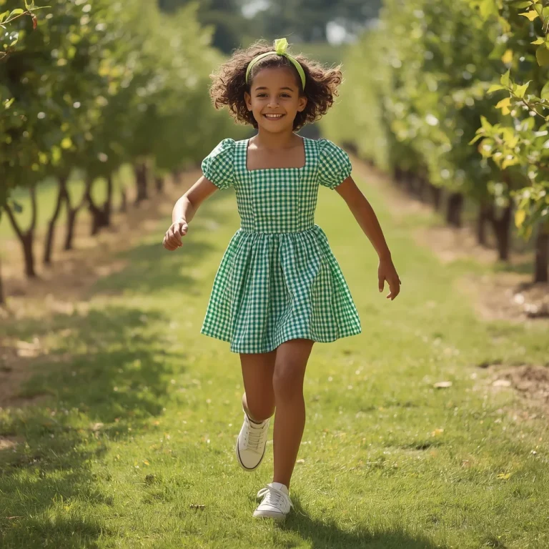 Playful Green Gingham A-Line Mini Dress | Desi Girl Prompt
