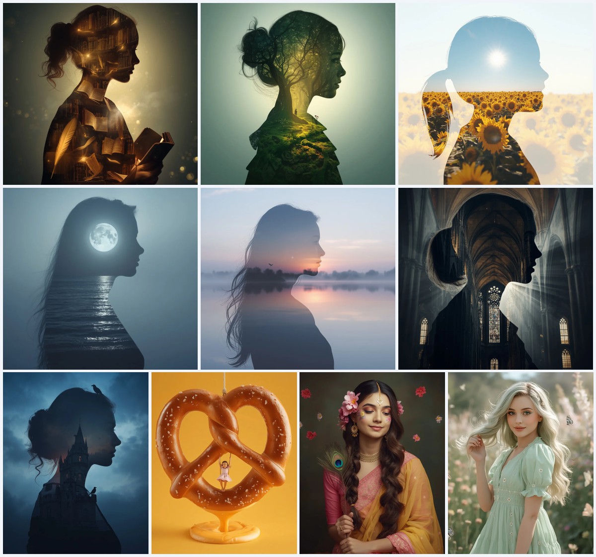 Top 10 Creative Girl’s AI Prompts for Abstract Water Reflections